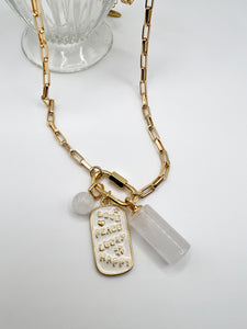 MANIFEST - Clear Quartz Charm Necklace